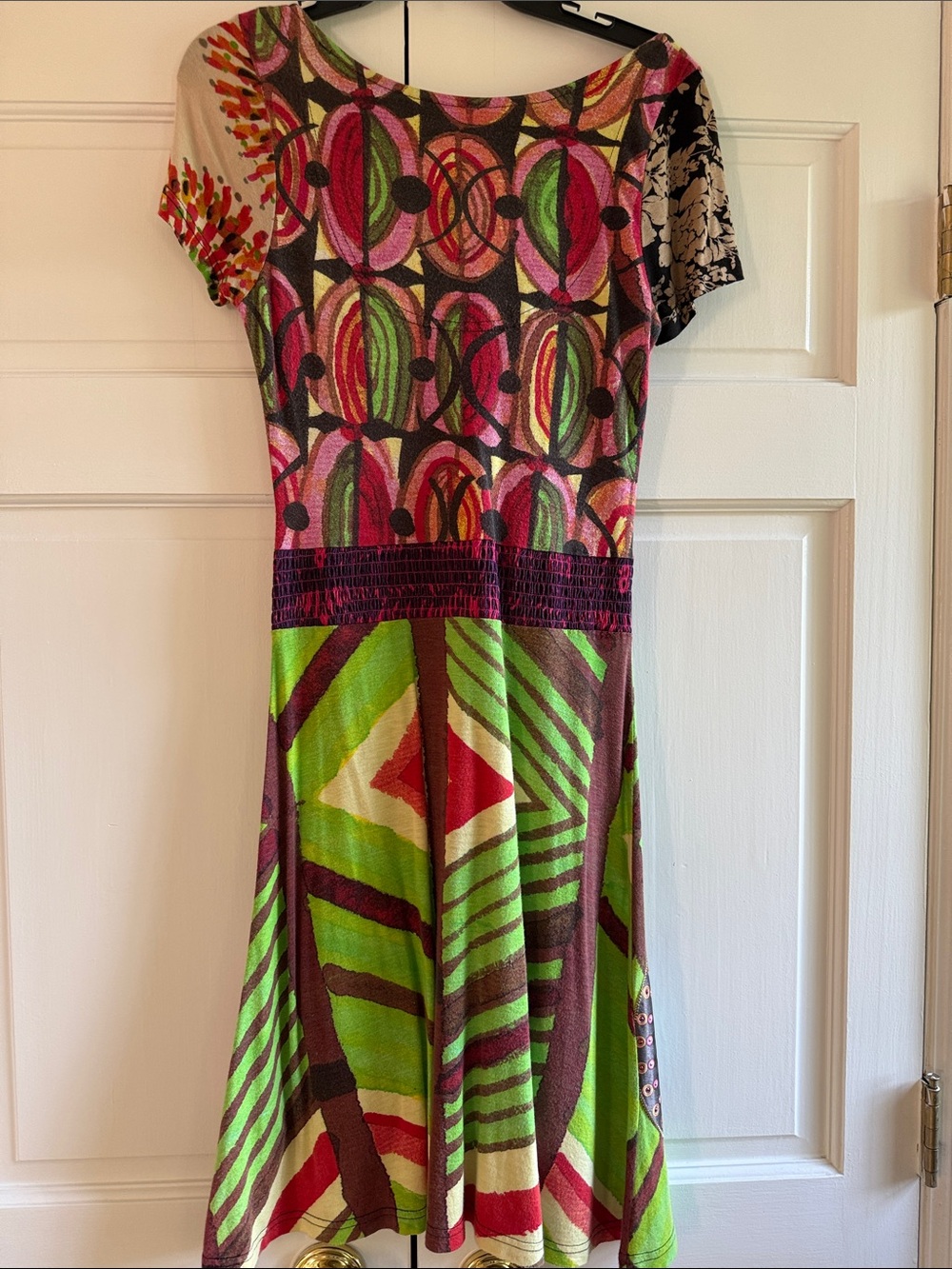 Desigual Multicolor Scoop Neck Patterned Dress - Picture 2 of 4
